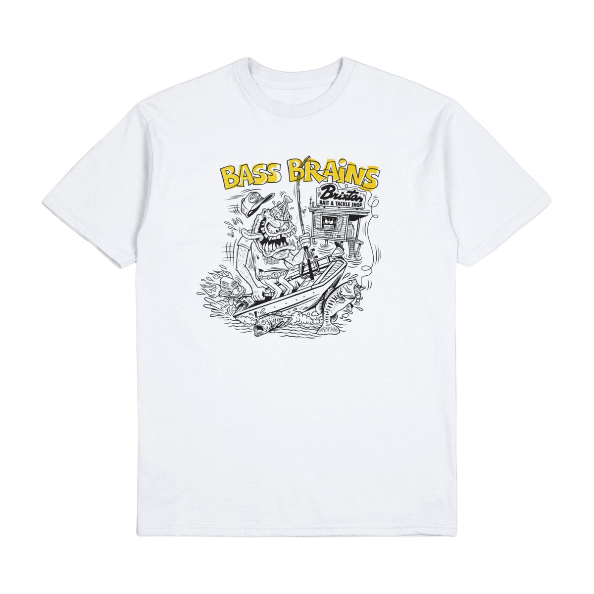 Brixton Bass Brains Boat T-Shirt - Cream S