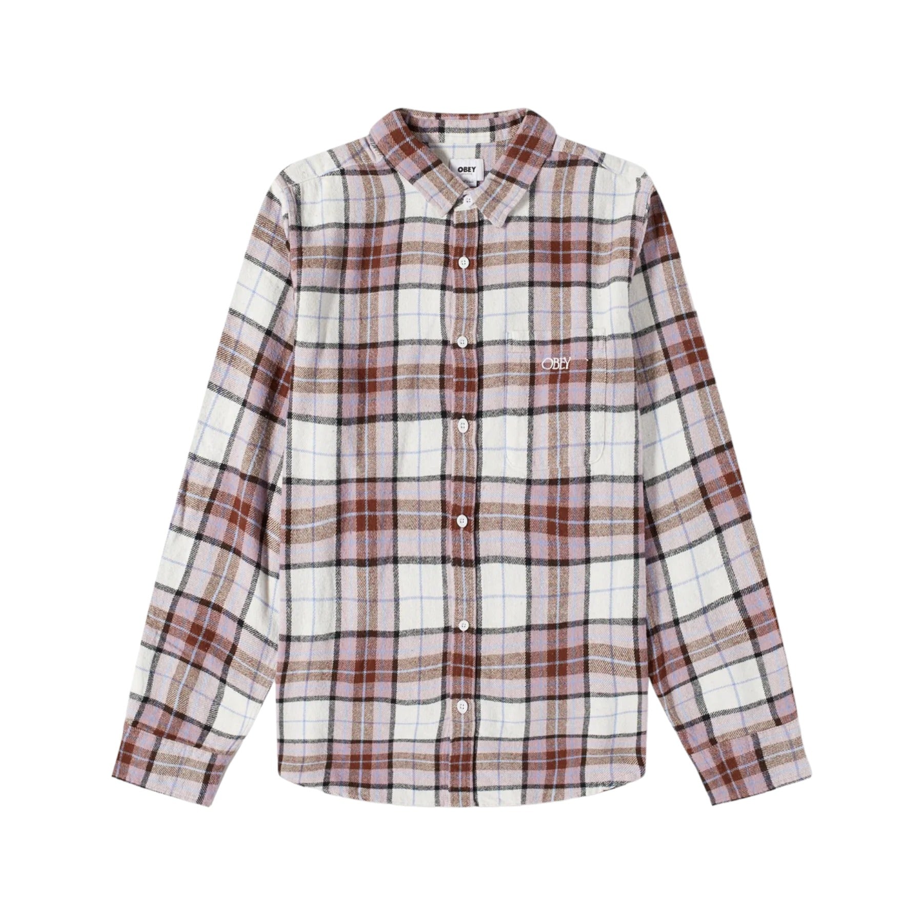 Obey Vince Woven Flannel - Unbleached – Icon Boardshop