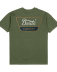 Brixton Linwood Standard Tee - Ivy Green/Brown