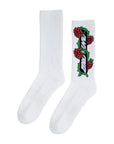 Santa Cruz Dressen Roses Vine Crew Socks - White