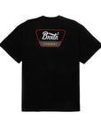 Brixton Linwood Standard Tee - Black/Casa Red