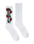 Santa Cruz Dressen Roses Vine Crew Socks - White