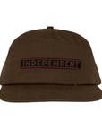 Independent Bar Logo Snapback - Dark Chocolate