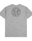 Brixton Crest II Standard Tee - Heather Grey/Washed Black