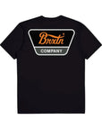 Brixton Linwood S/S Standard T-Shirt - Black/Orange