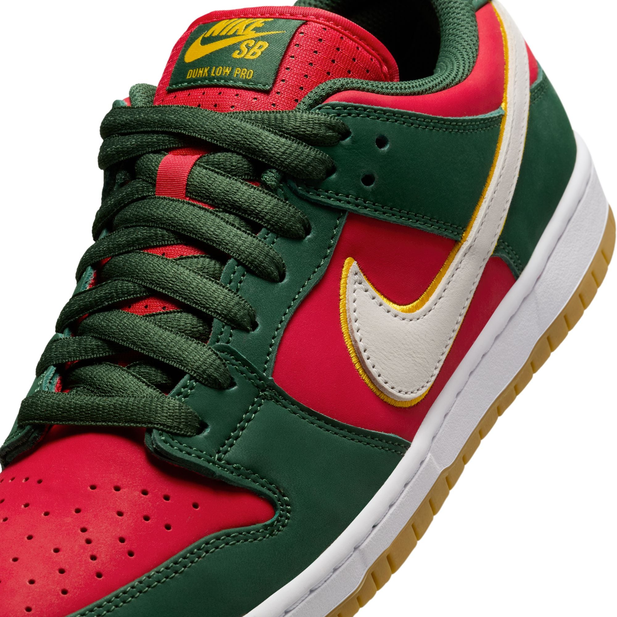 Nike SB Dunk Low Pro PRM Seattle Supersonic - Fir/White